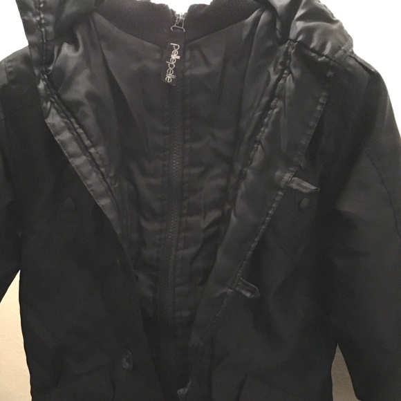 BOYS Black WINTER COAT, PELLE PELLE, Size 7 - Picture 10 of 10